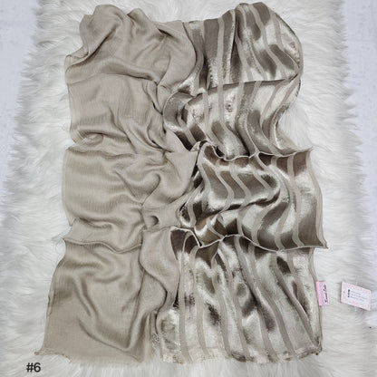 Satin & Plain Linen Duo Scarf