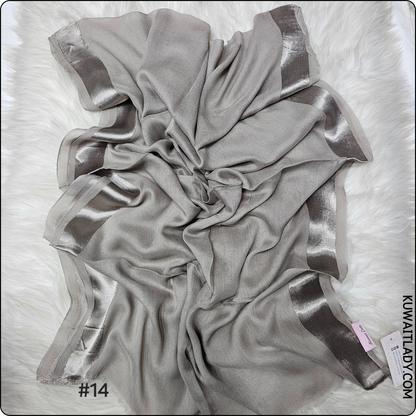 Golden Touch Satin Linen Scarf