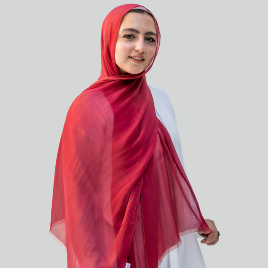 وشاح شيفون مجعد