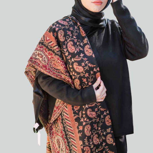 Mushroom Designed Kashmiri Shawl