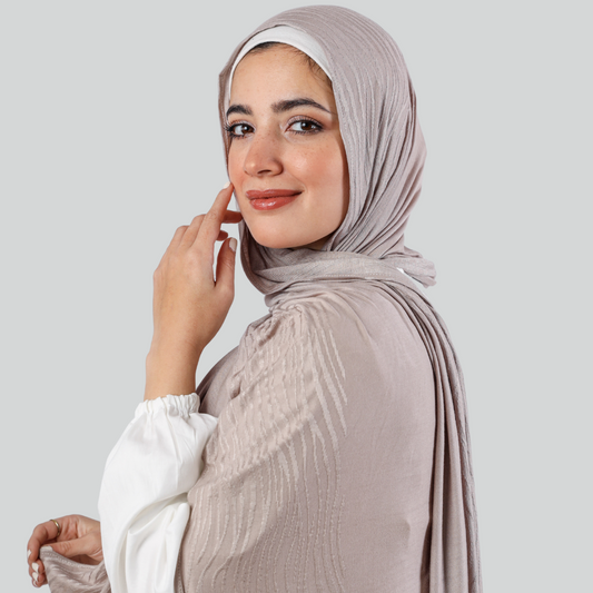وشاح قطني مموج مطاطي