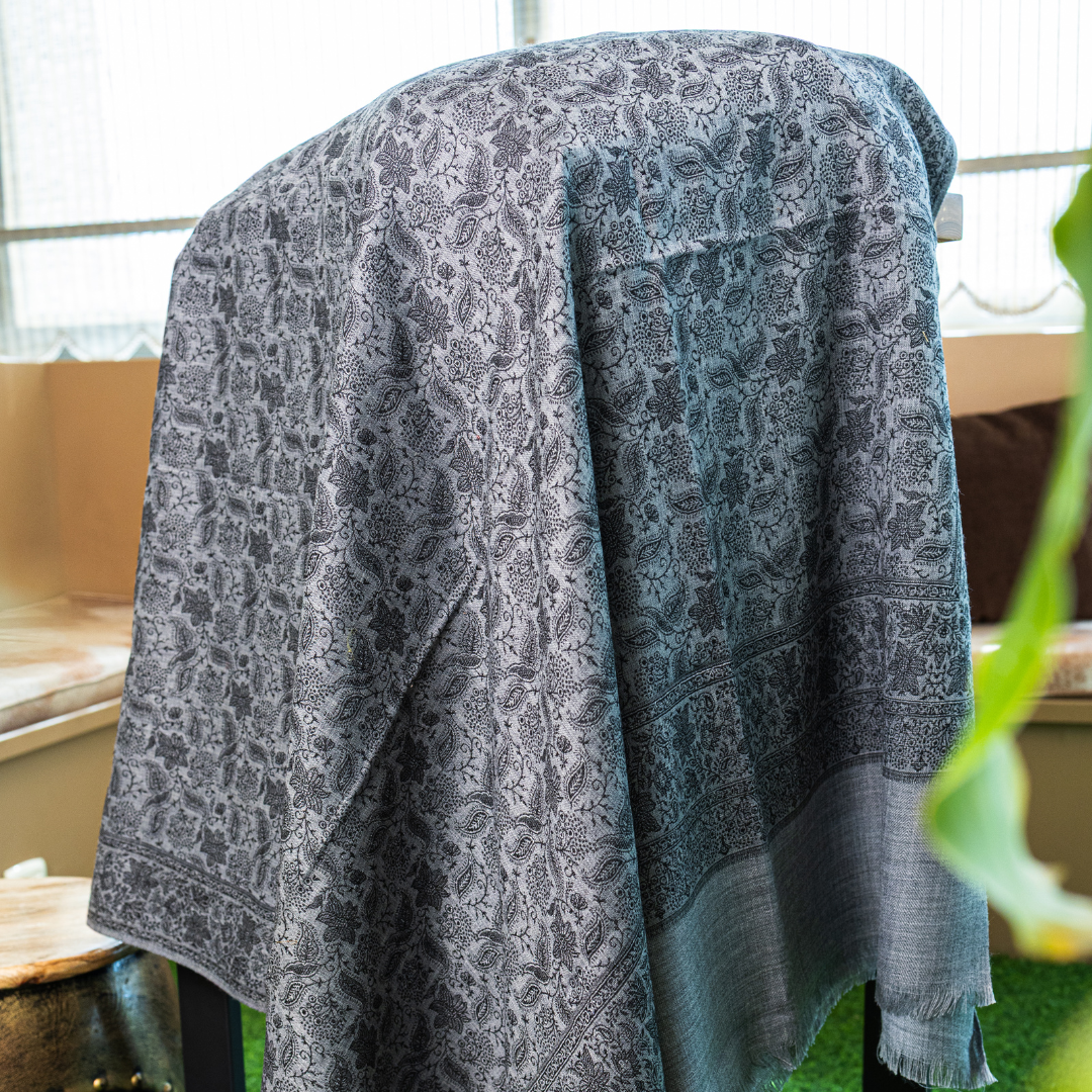 All-Over Floral Pattern Shawl