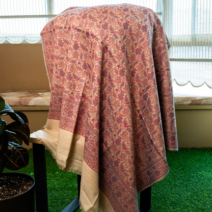 All-Over Floral Pattern Shawl