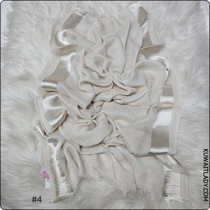 Golden Touch Satin Linen Scarf