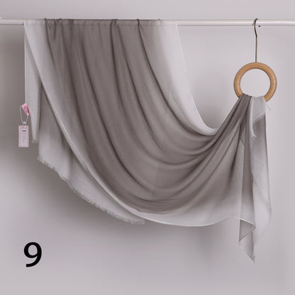 Linen Border Ombre Scarf