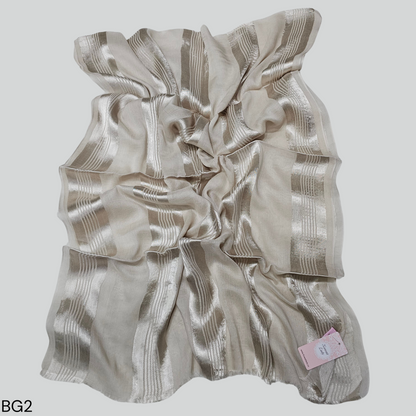 Linen Satin Stripes Scarf