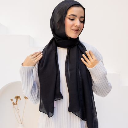 Modern Grid Viscose Scarf