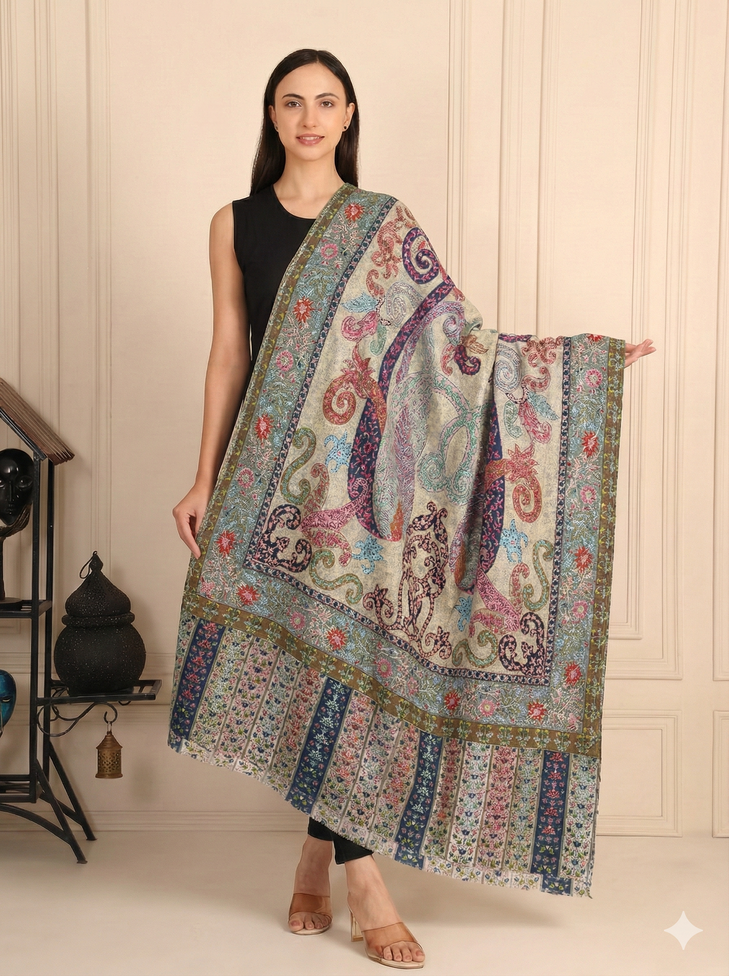 Kalamkari Pashmina Shawl