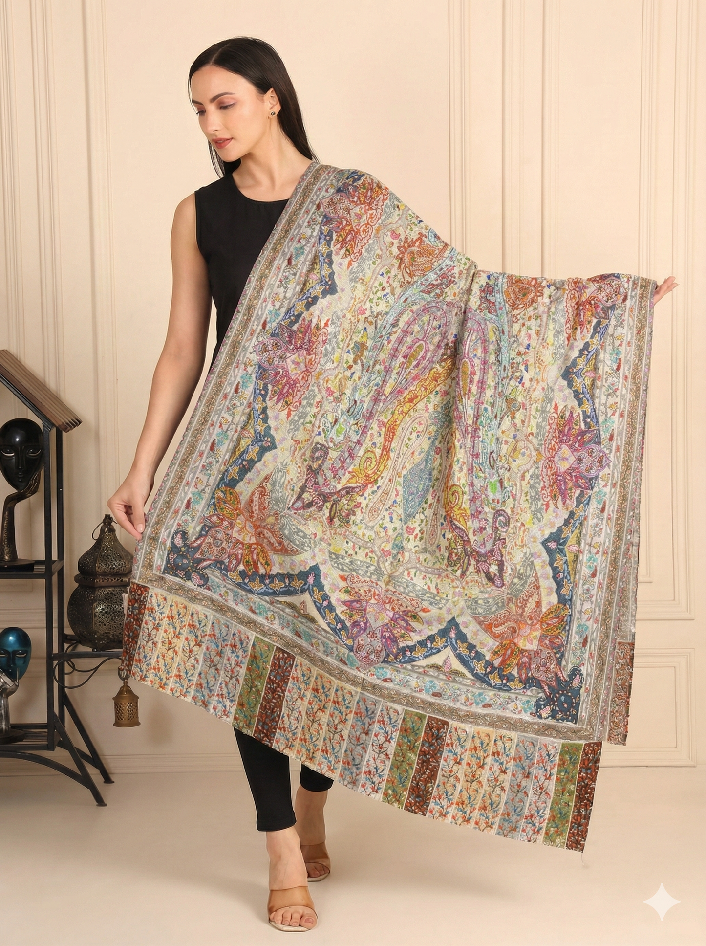 Kalamkari Pashmina Shawl