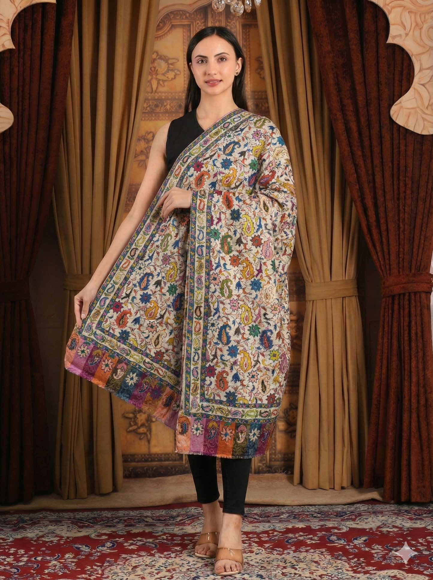 Kalamkari Pashmina Shawl