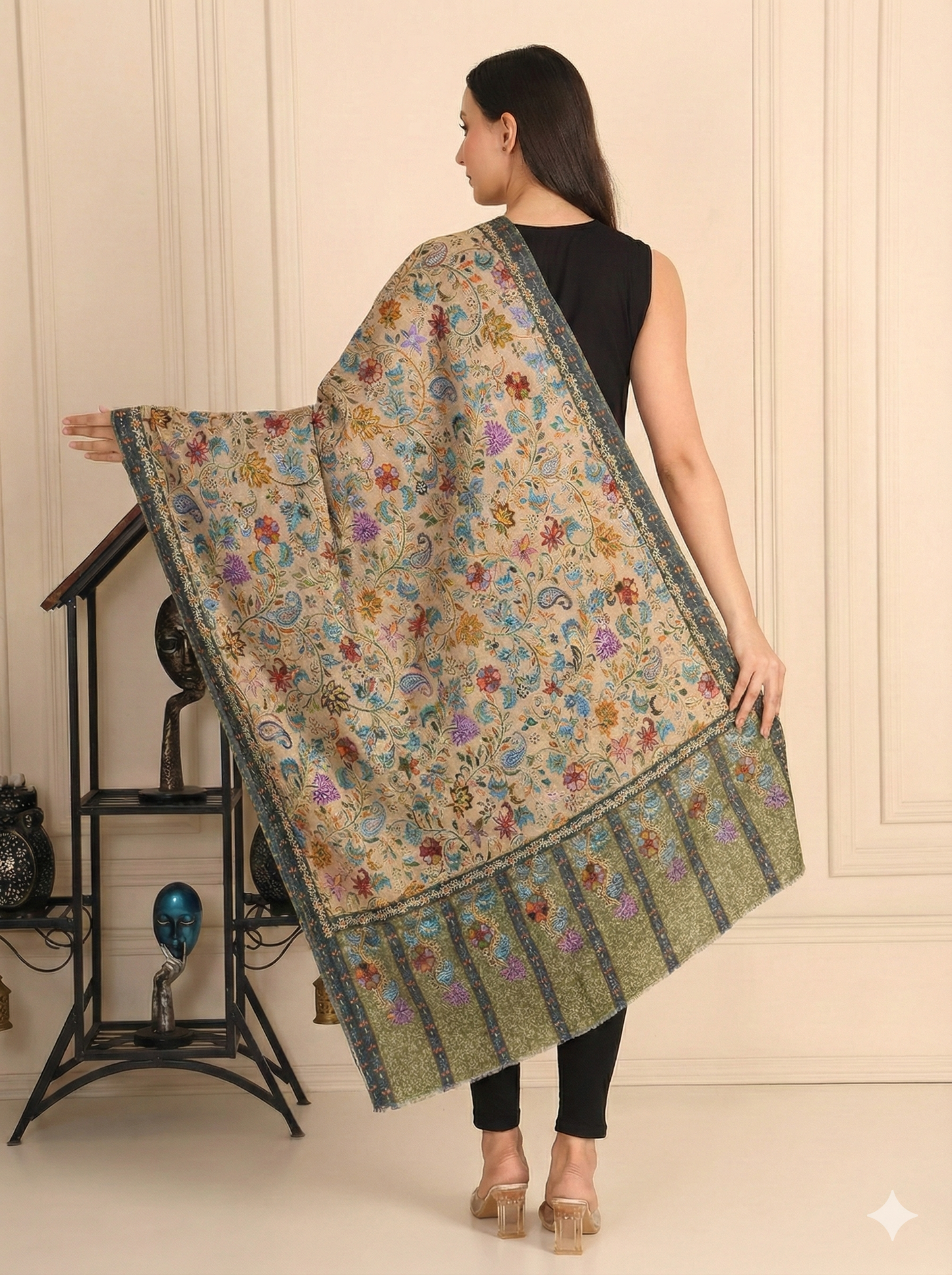 Kalamkari Pashmina Shawl