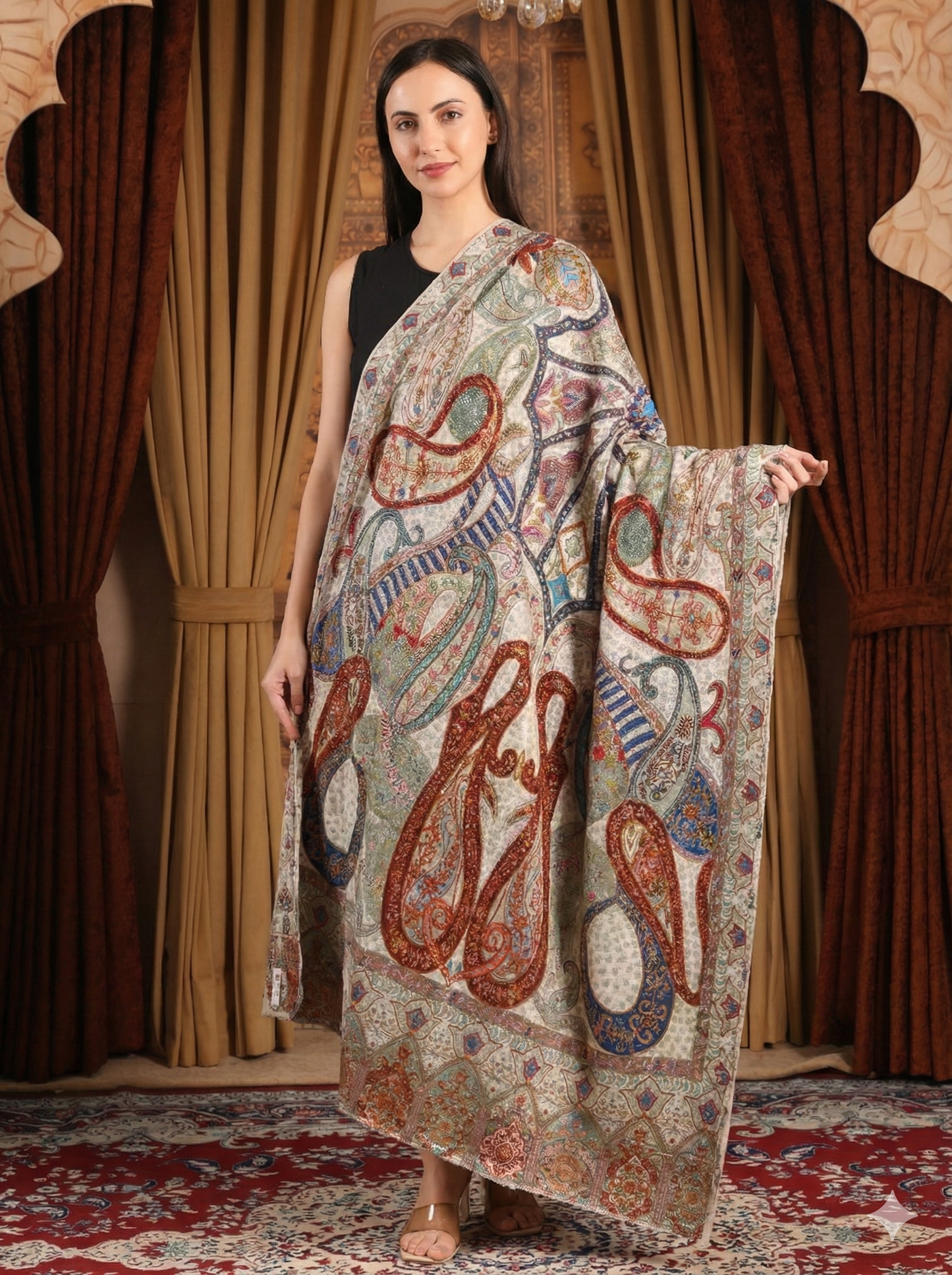 Kalamkari Pashmina Shawl