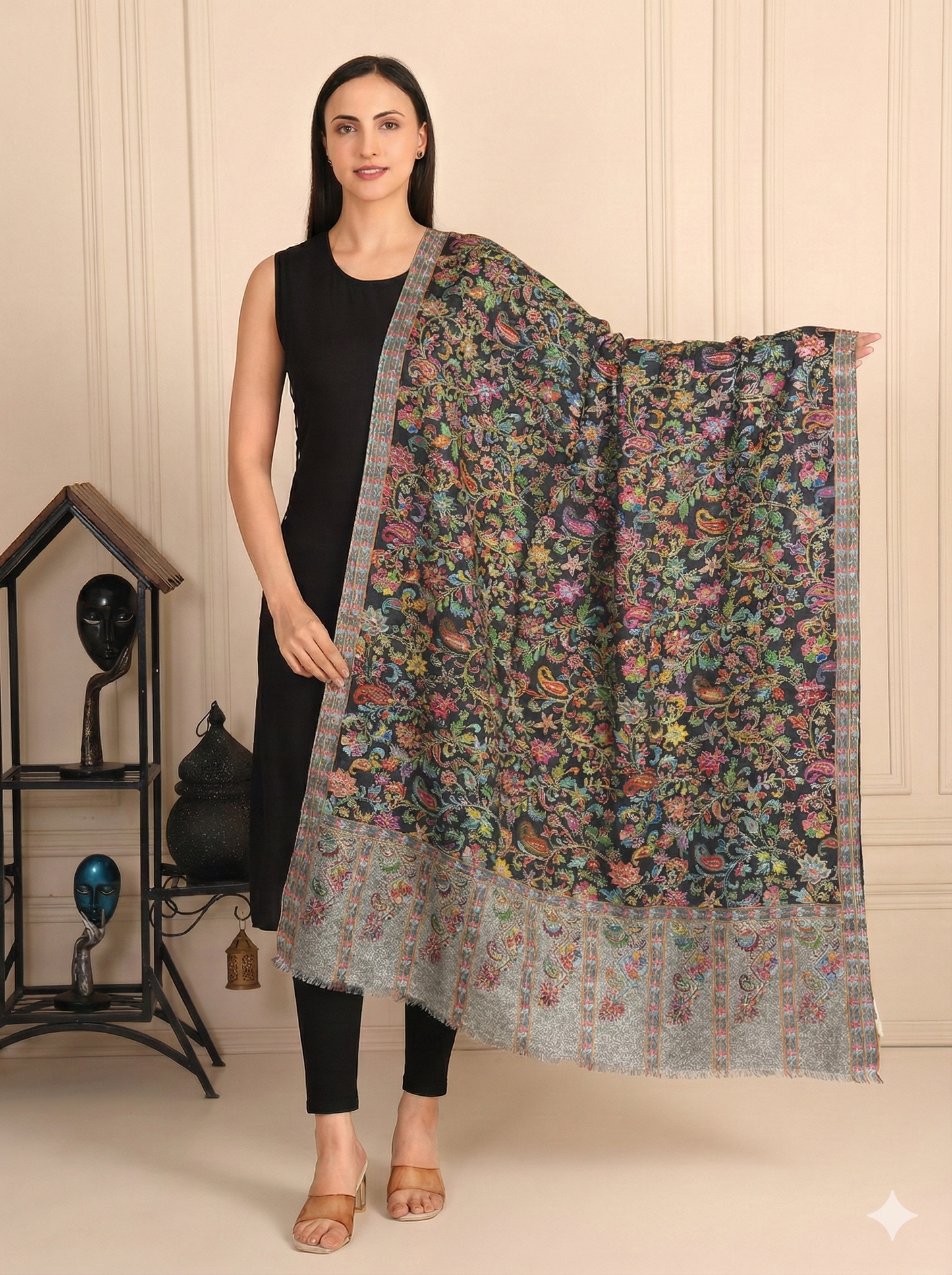 Kalamkari Pashmina Shawl
