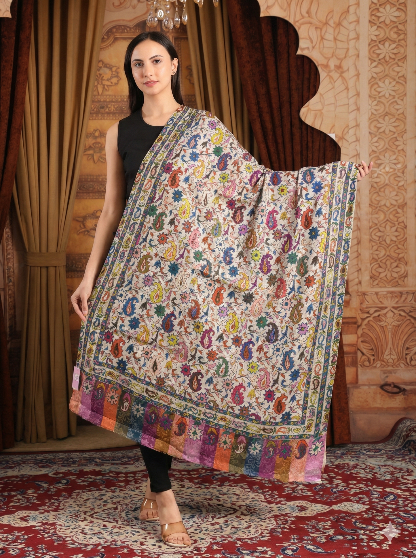 Kalamkari Pashmina Shawl
