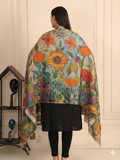 Kalamkari Pashmina Shawl