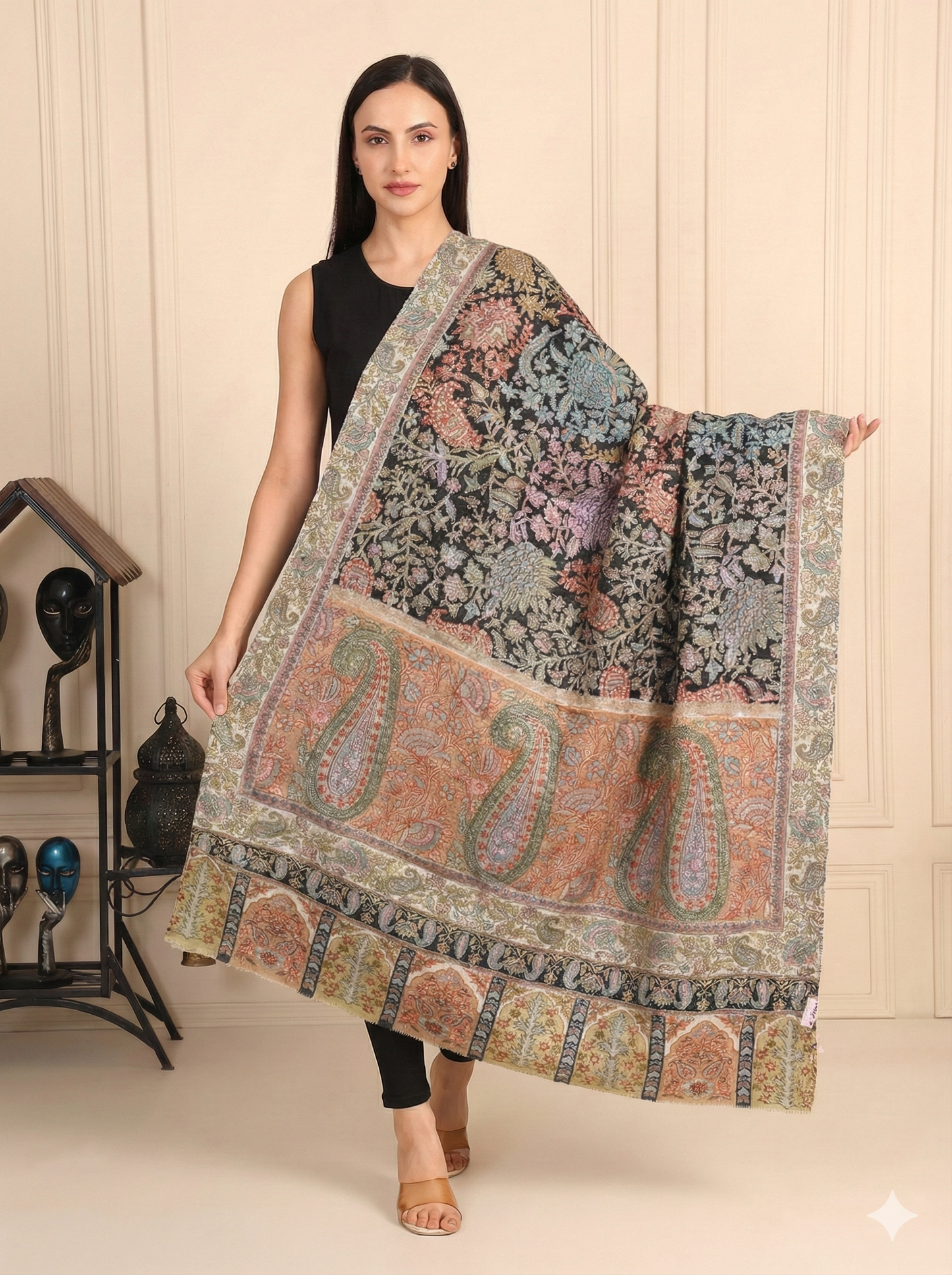 Kalamkari Pashmina Shawl