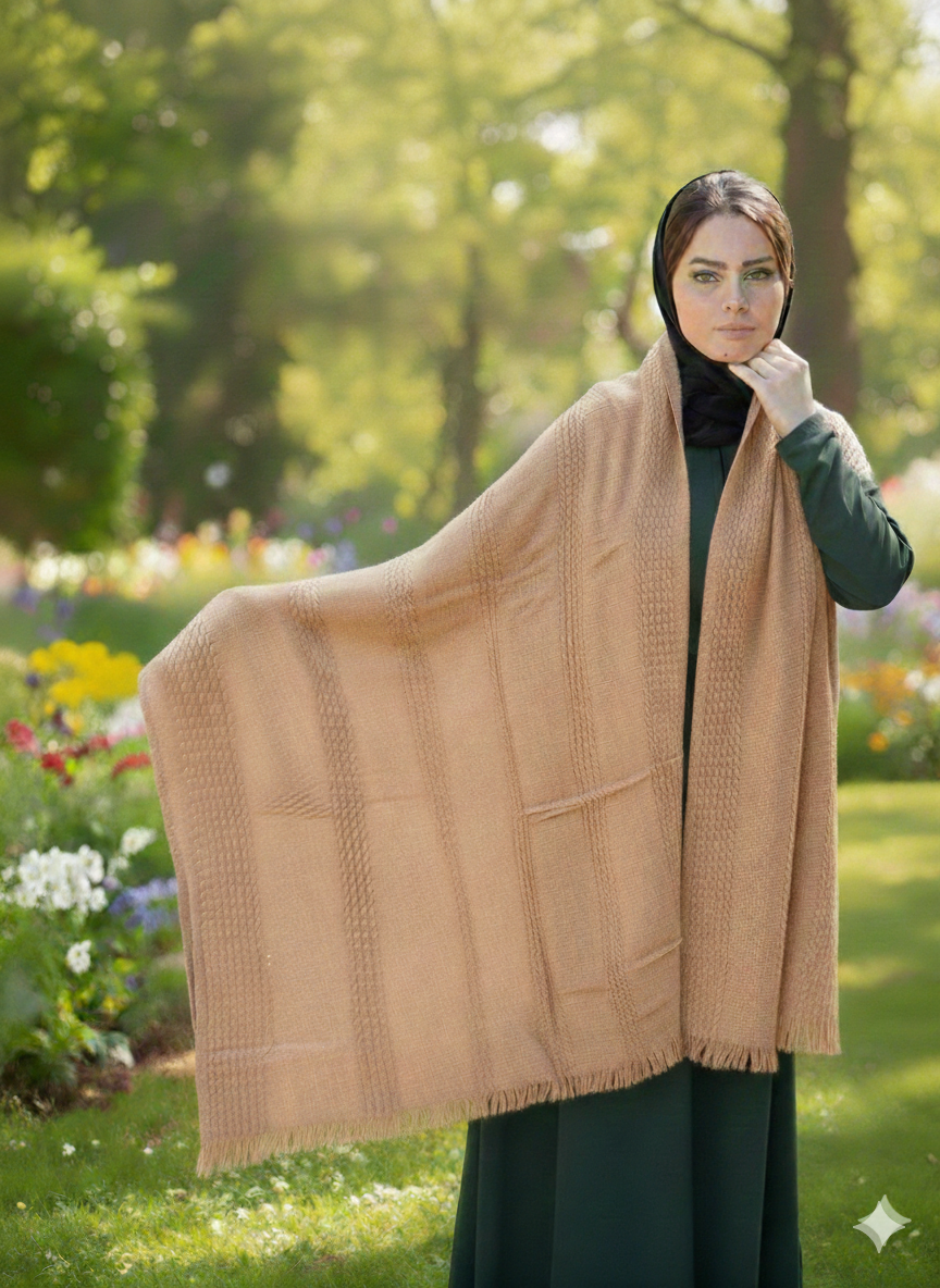 Striped Acrylic Shawl