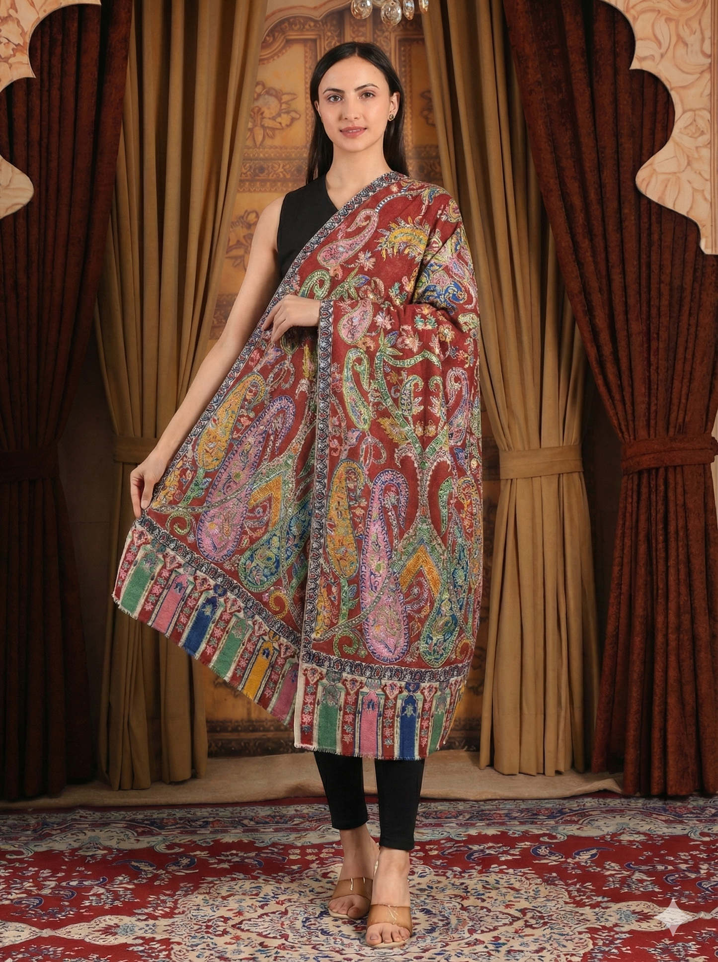 Kalamkari Pashmina Shawl