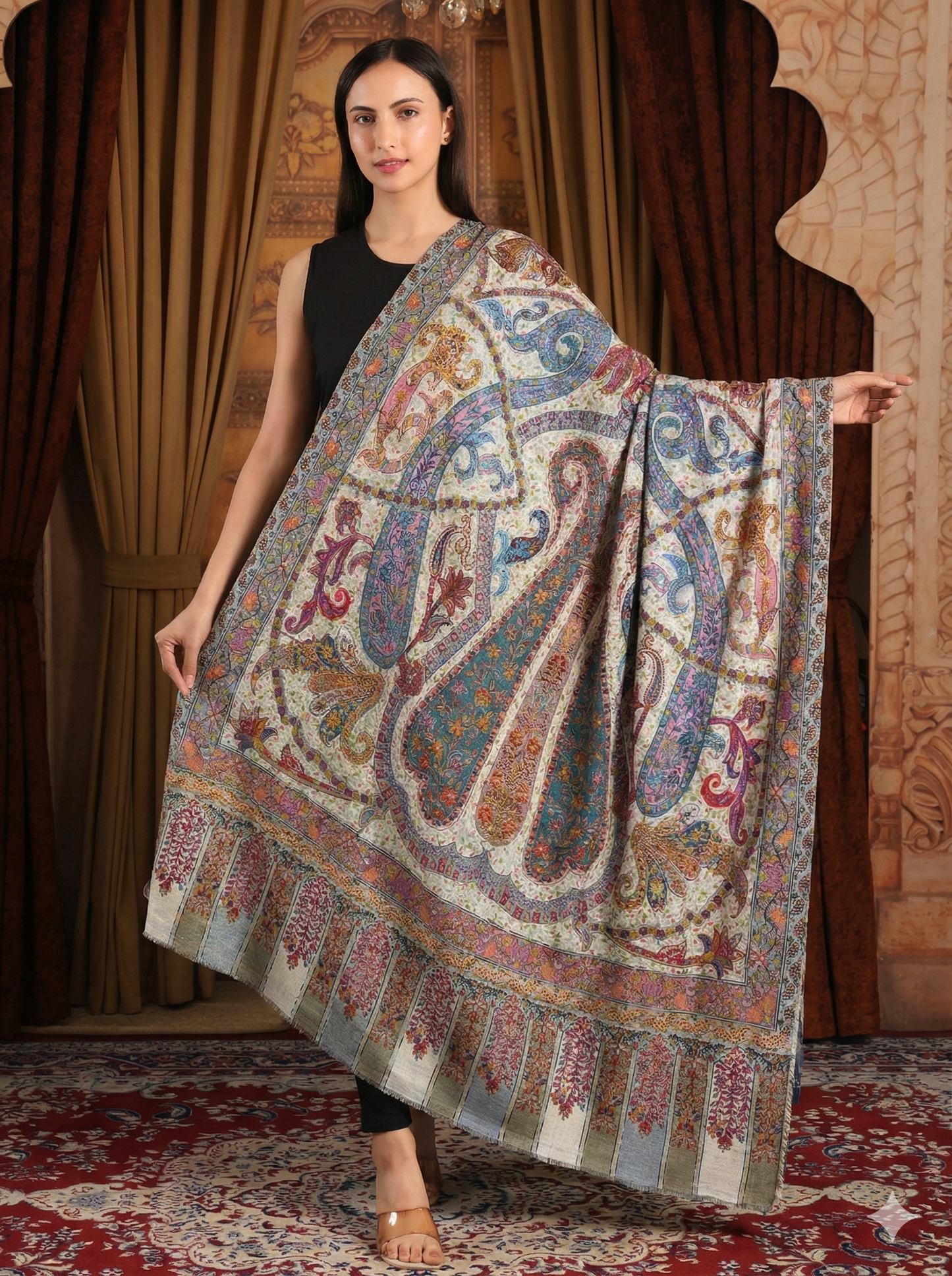 Kalamkari Pashmina Shawl