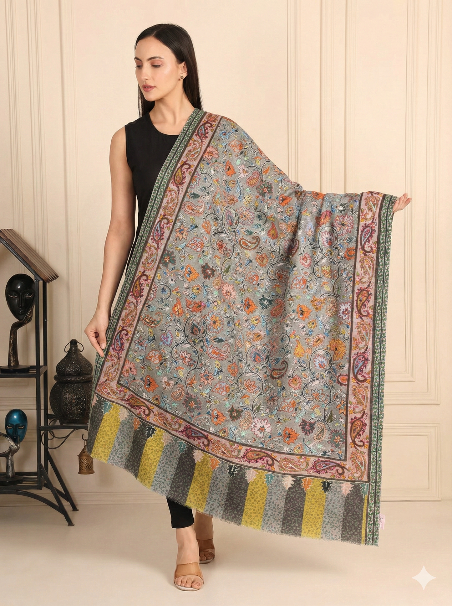 Kalamkari Pashmina Shawl