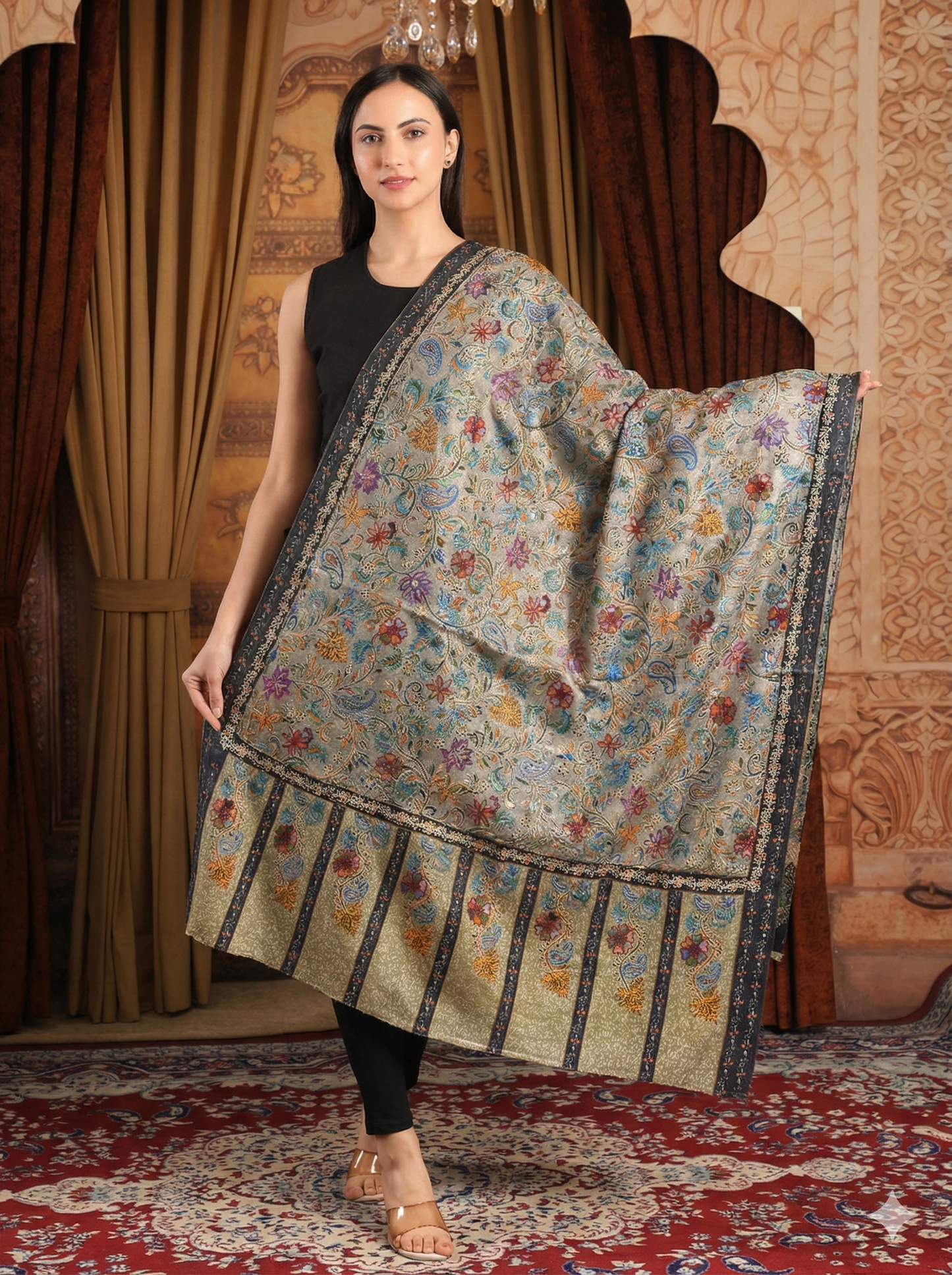 Kalamkari Pashmina Shawl