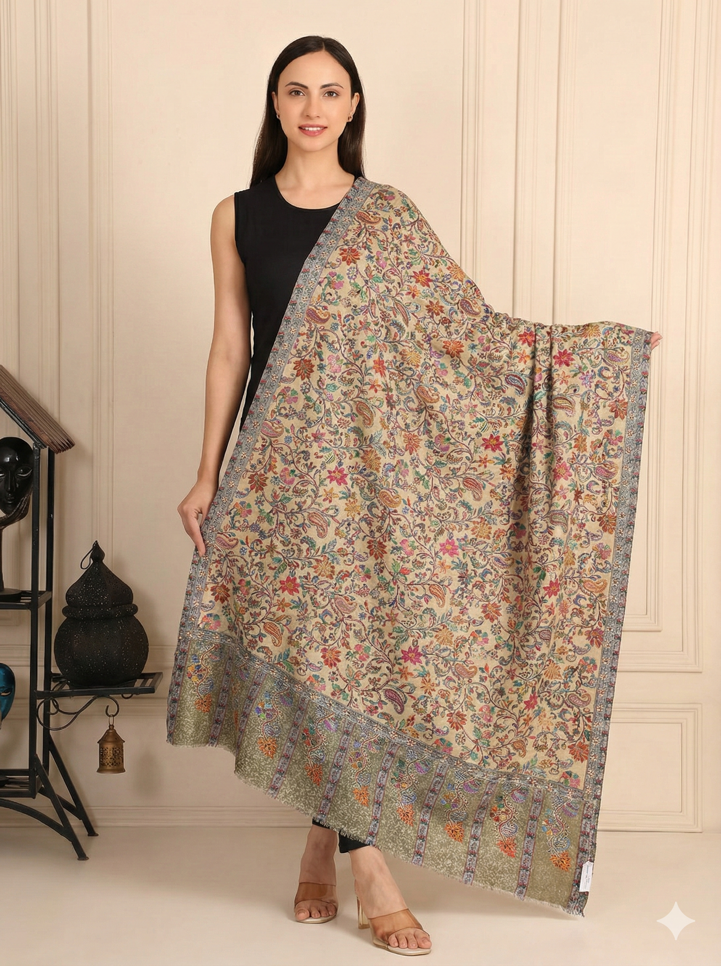 Kalamkari Pashmina Shawl