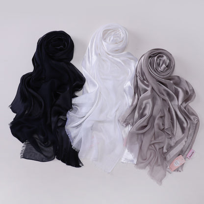 Half Linen, Half Satin Elegance