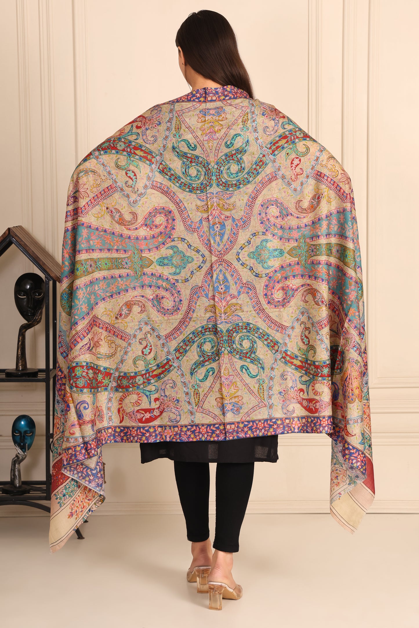 شال كالامكاري الباشمينا المخلوط – فن يدوي