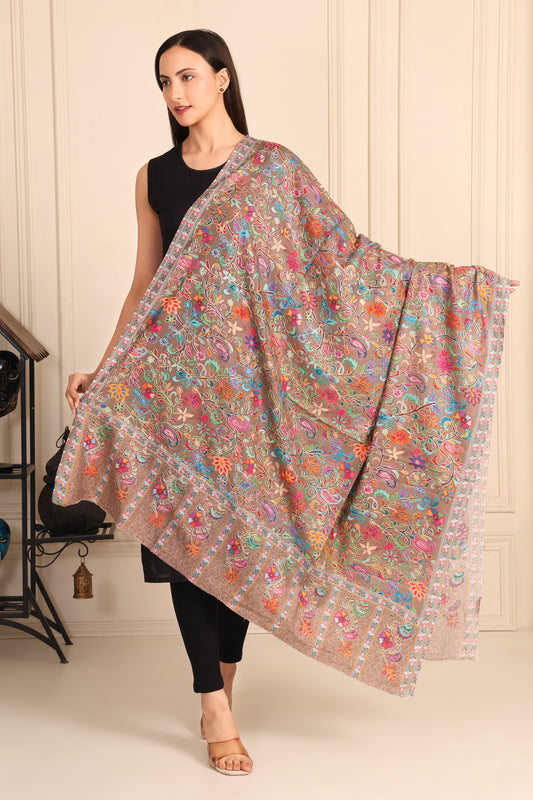 Kalamkari Pashmina Blend Shawl – Art Panel