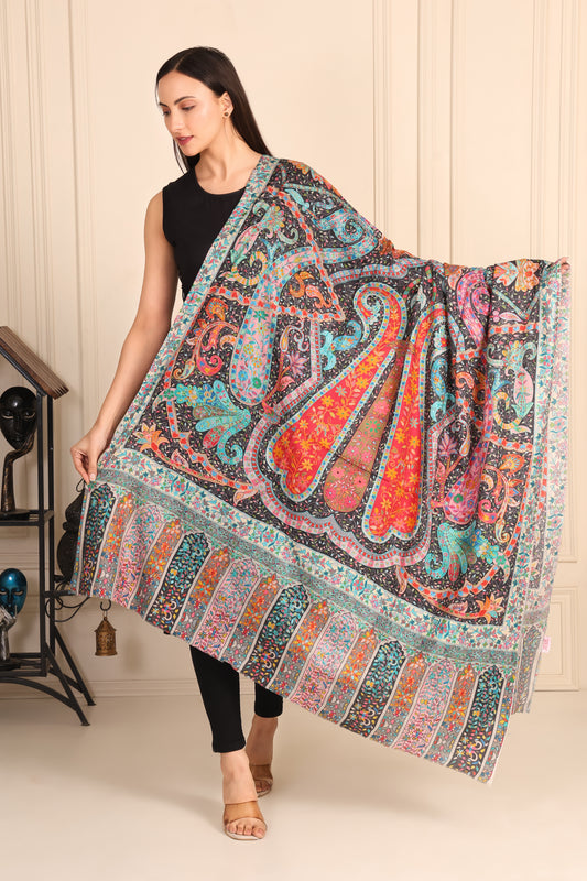 Kalamkari Pashmina Blend Shawl – Craft Panel