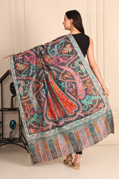 Kalamkari Pashmina Blend Shawl – Craft Panel