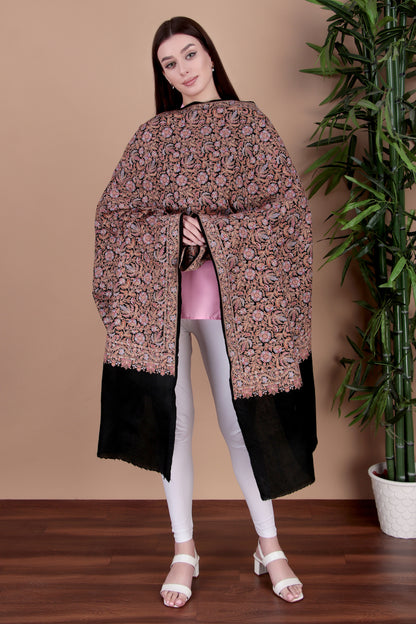 Kalamkari Pashmina Blend Shawl – Full Work