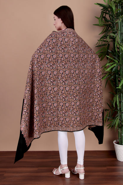 Kalamkari Pashmina Blend Shawl – Full Work