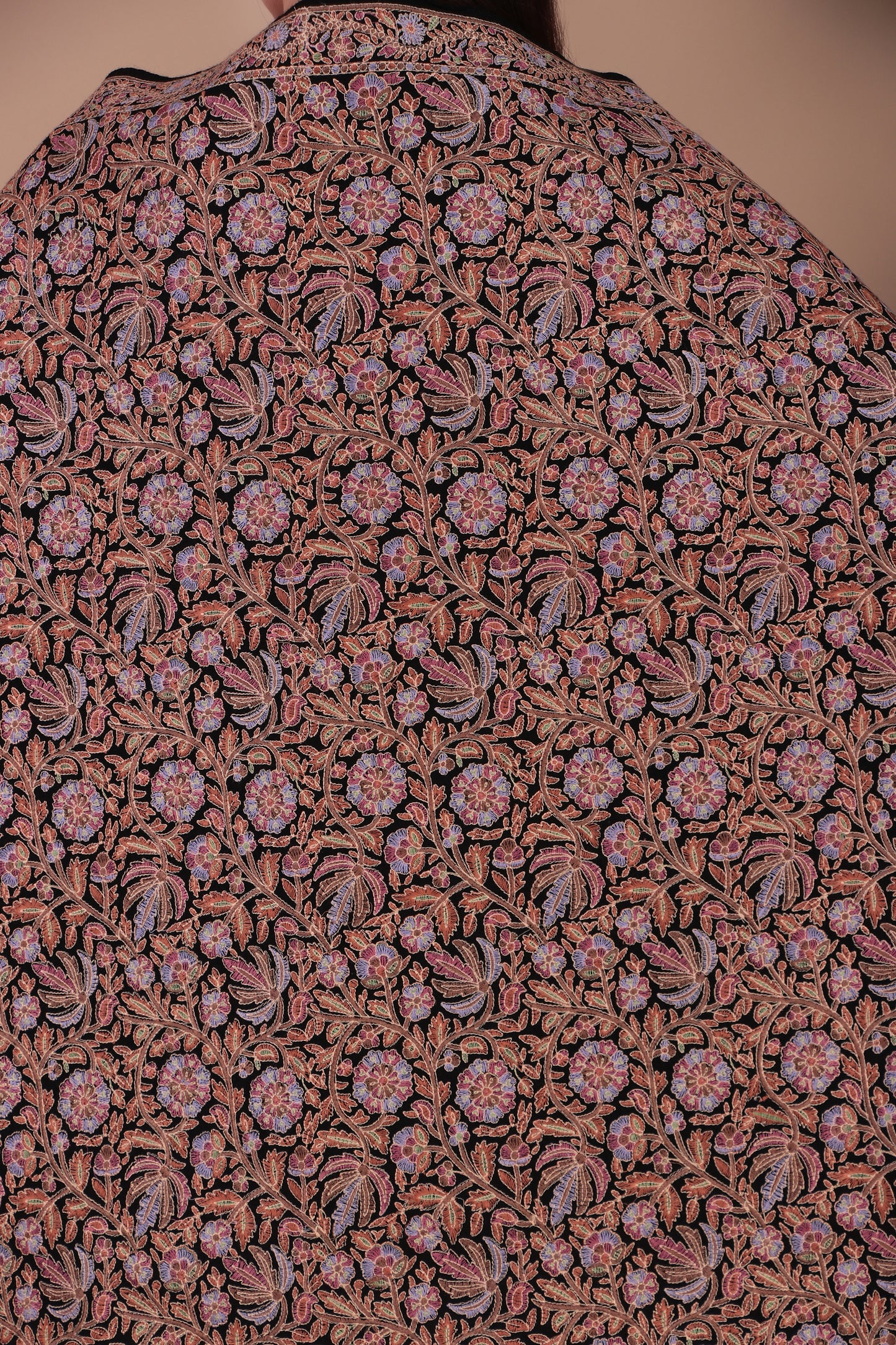 Kalamkari Pashmina Blend Shawl – Full Work