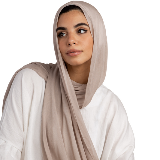 Threaded Linen Plain Khafeef Scarf