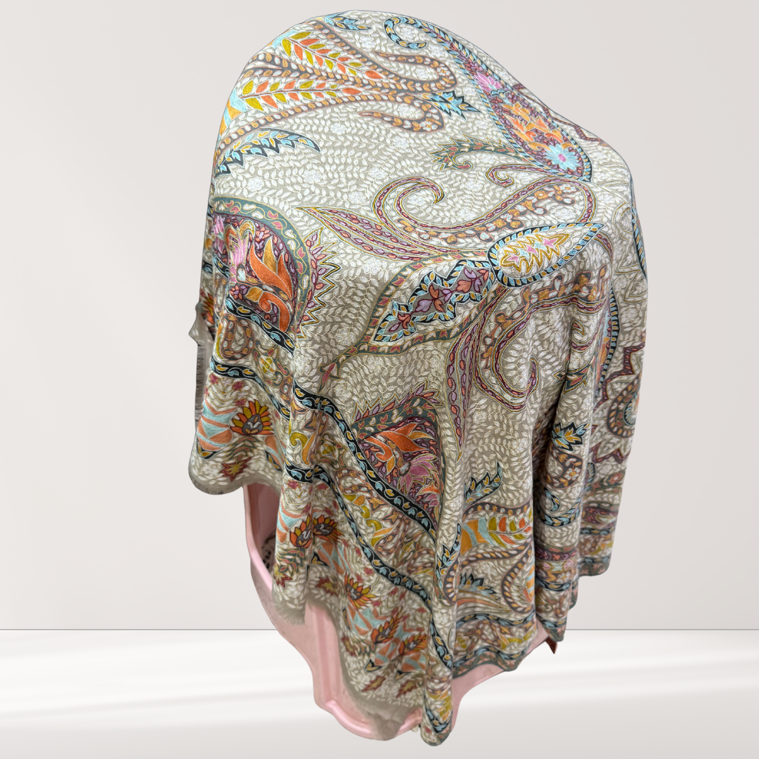 Rare Pashmina Full Handcrafted Luxurious Shawl - Only One Piece
