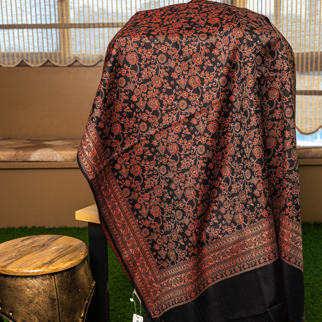 All-Over Floral Pattern Shawl