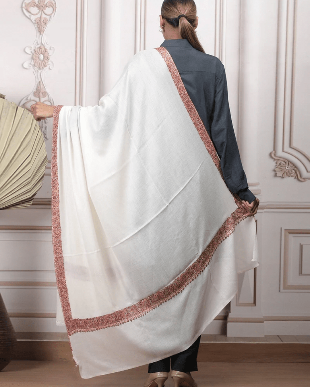 Border Embroidery Shawl