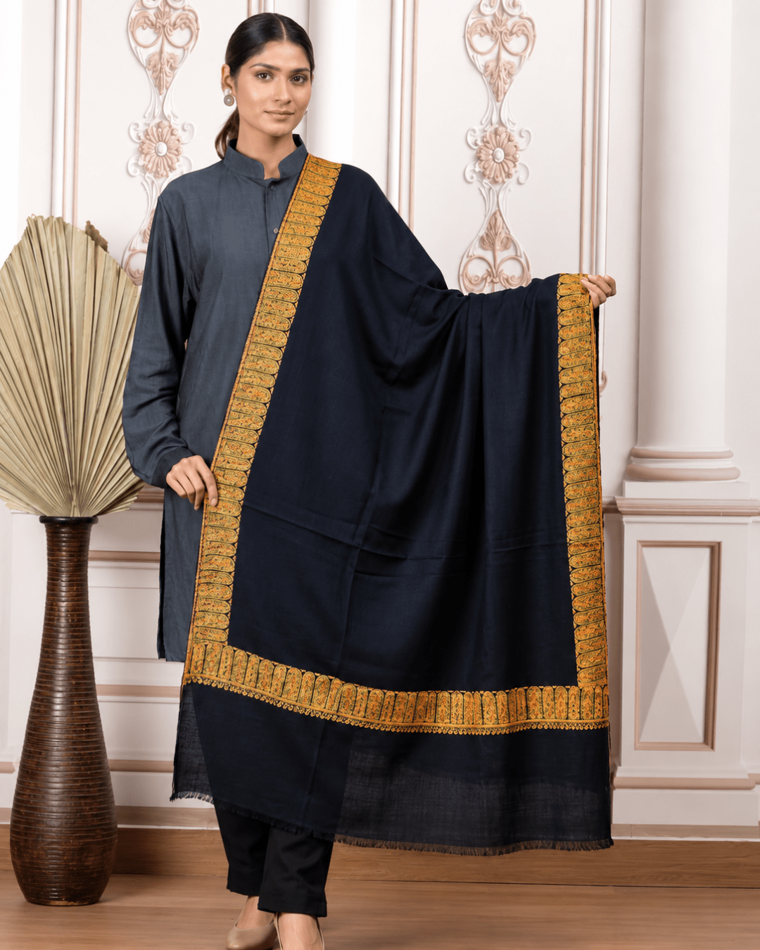 Border Embroidery Shawl