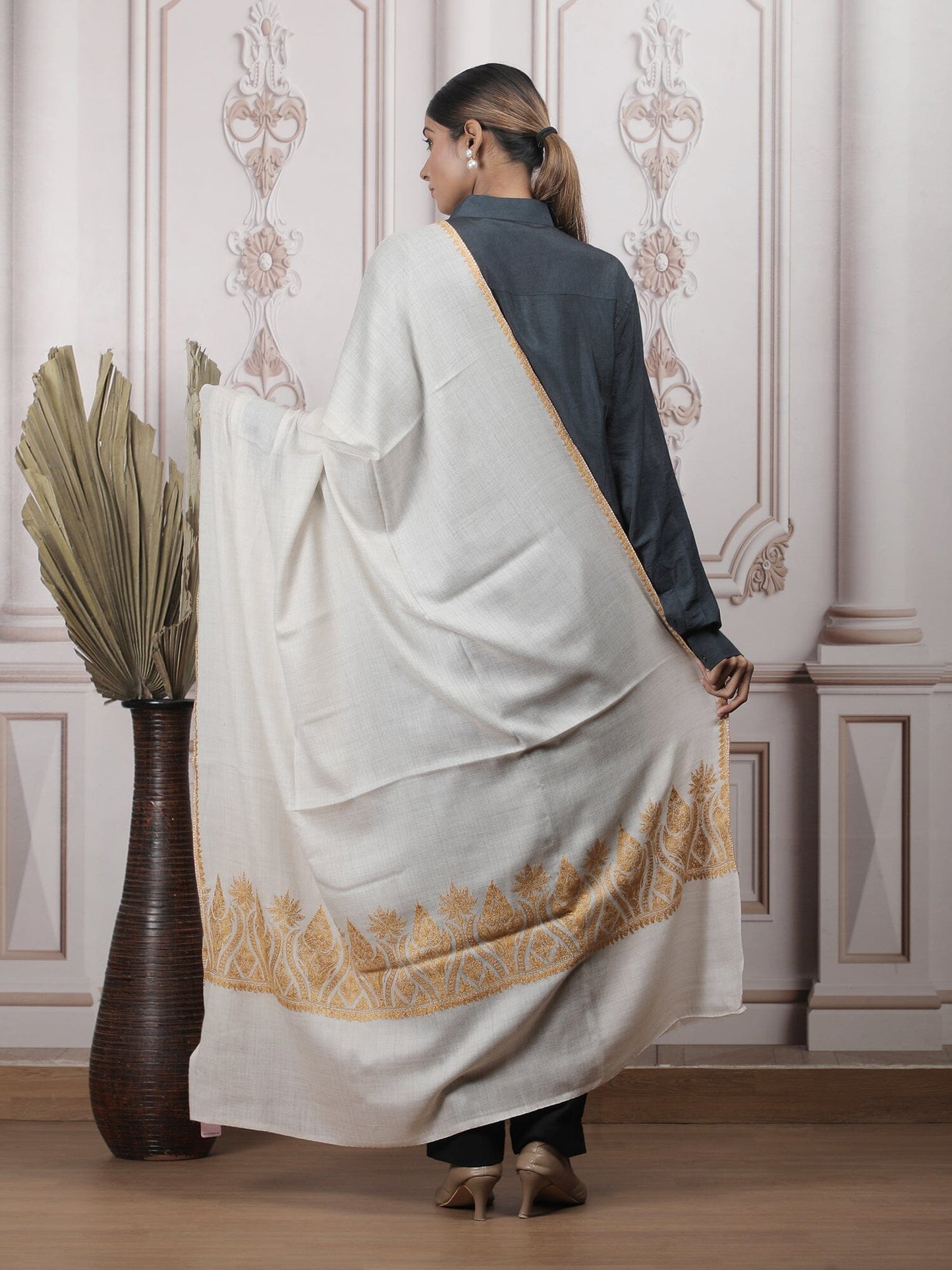 Border Embroidery Shawl