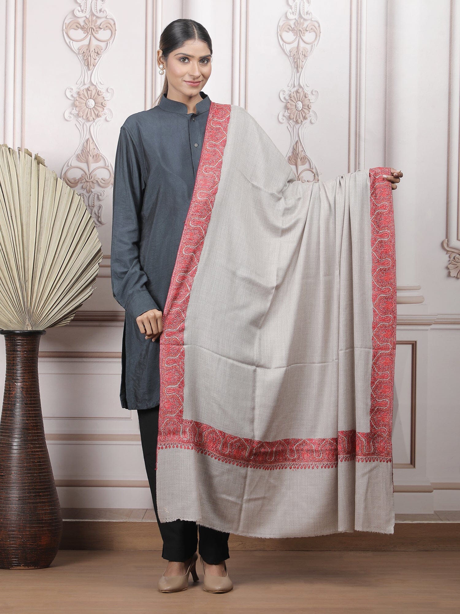 Border Embroidery Shawl