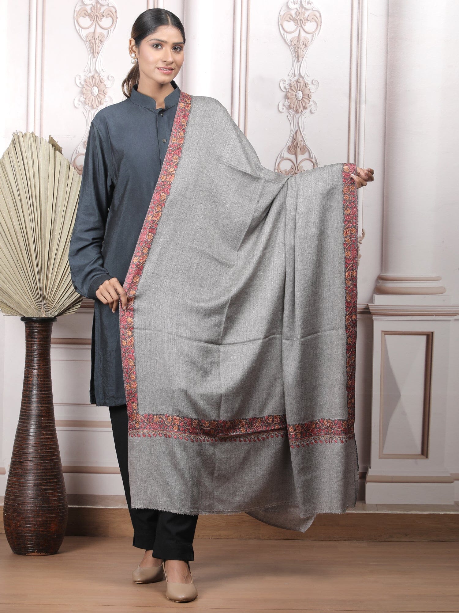 Border Embroidery Shawl