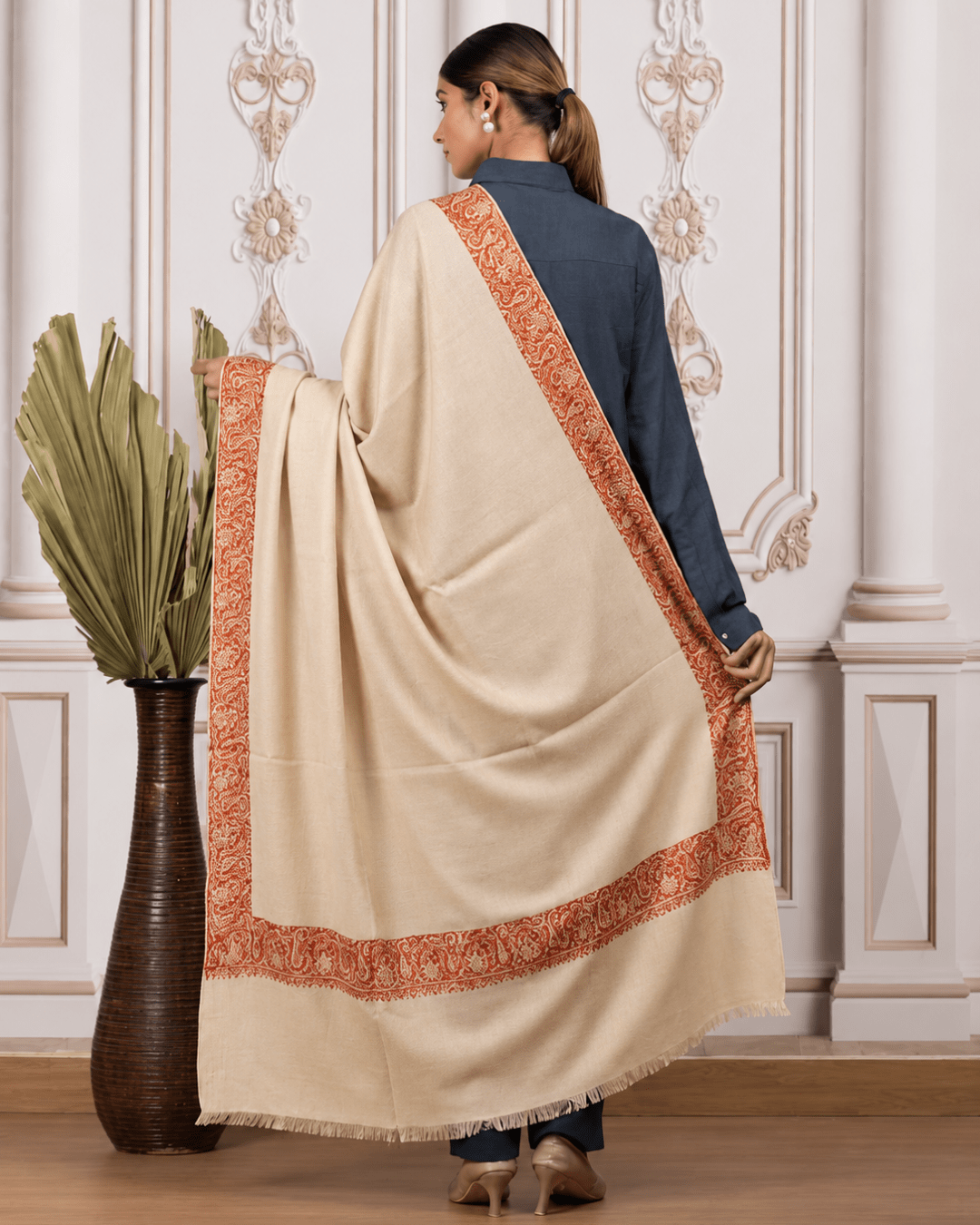 Border Embroidery Shawl