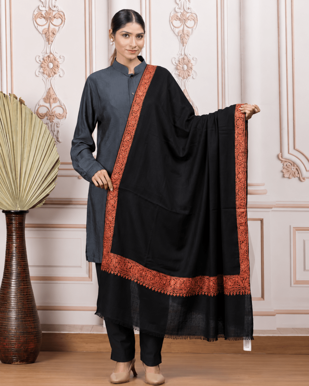 Border Embroidery Shawl