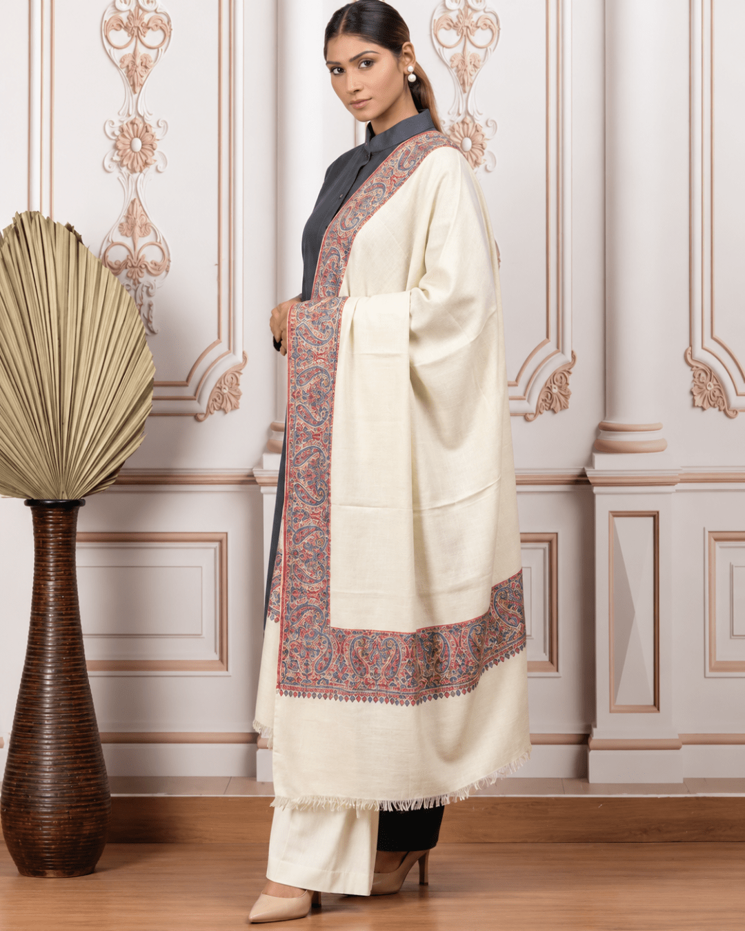 Border Embroidery Shawl