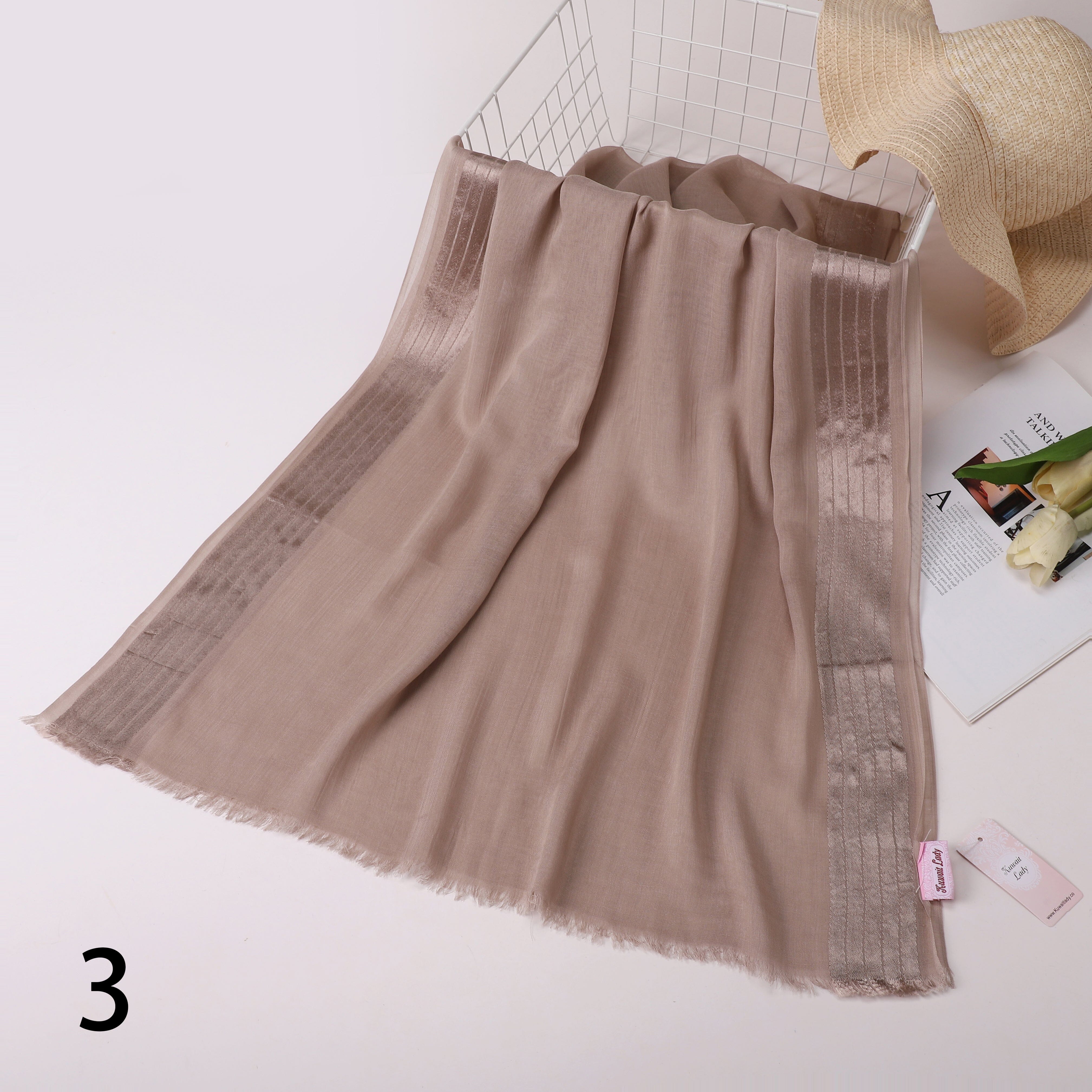 Borderline Satin Scarf
