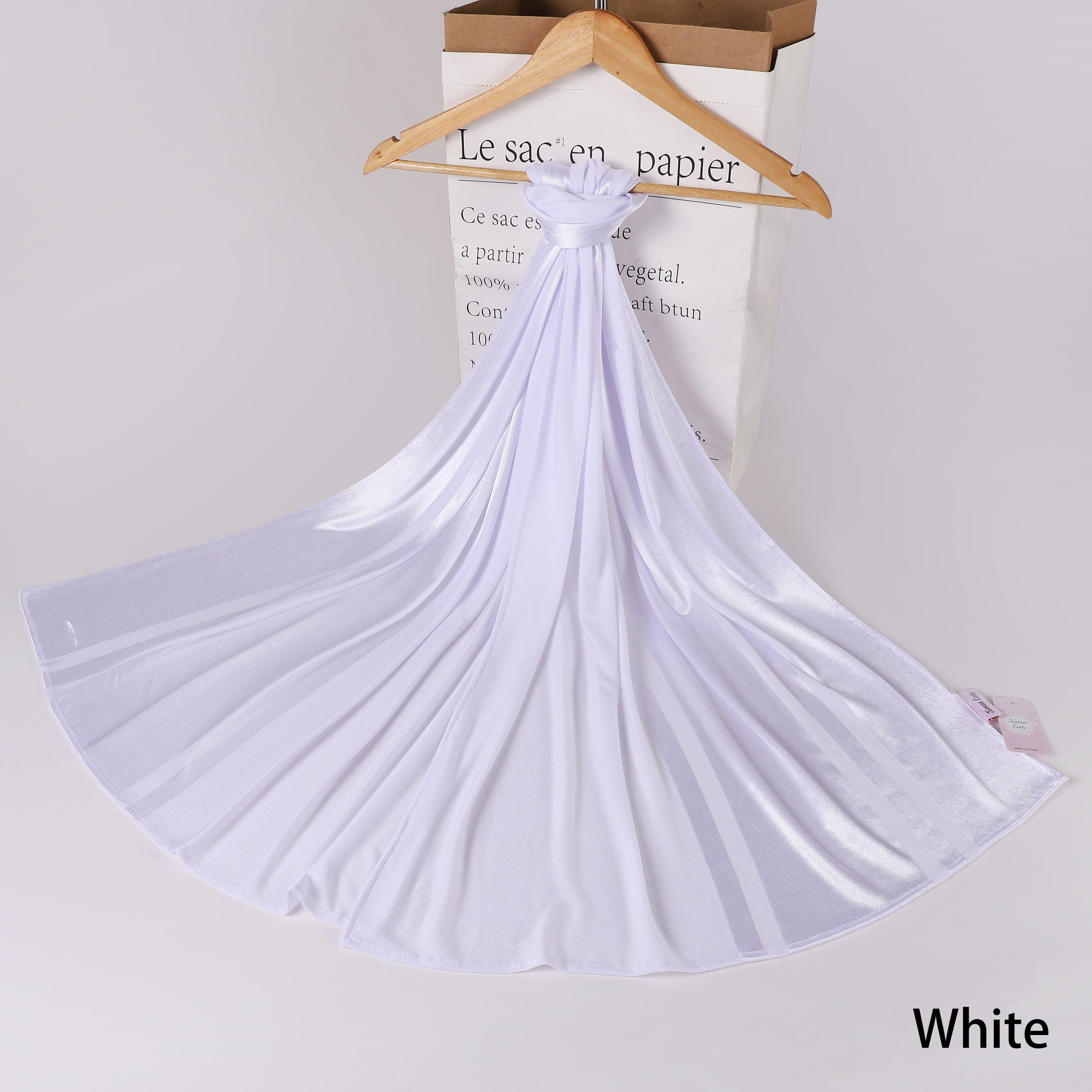 Cotton Satin Panel Scarf