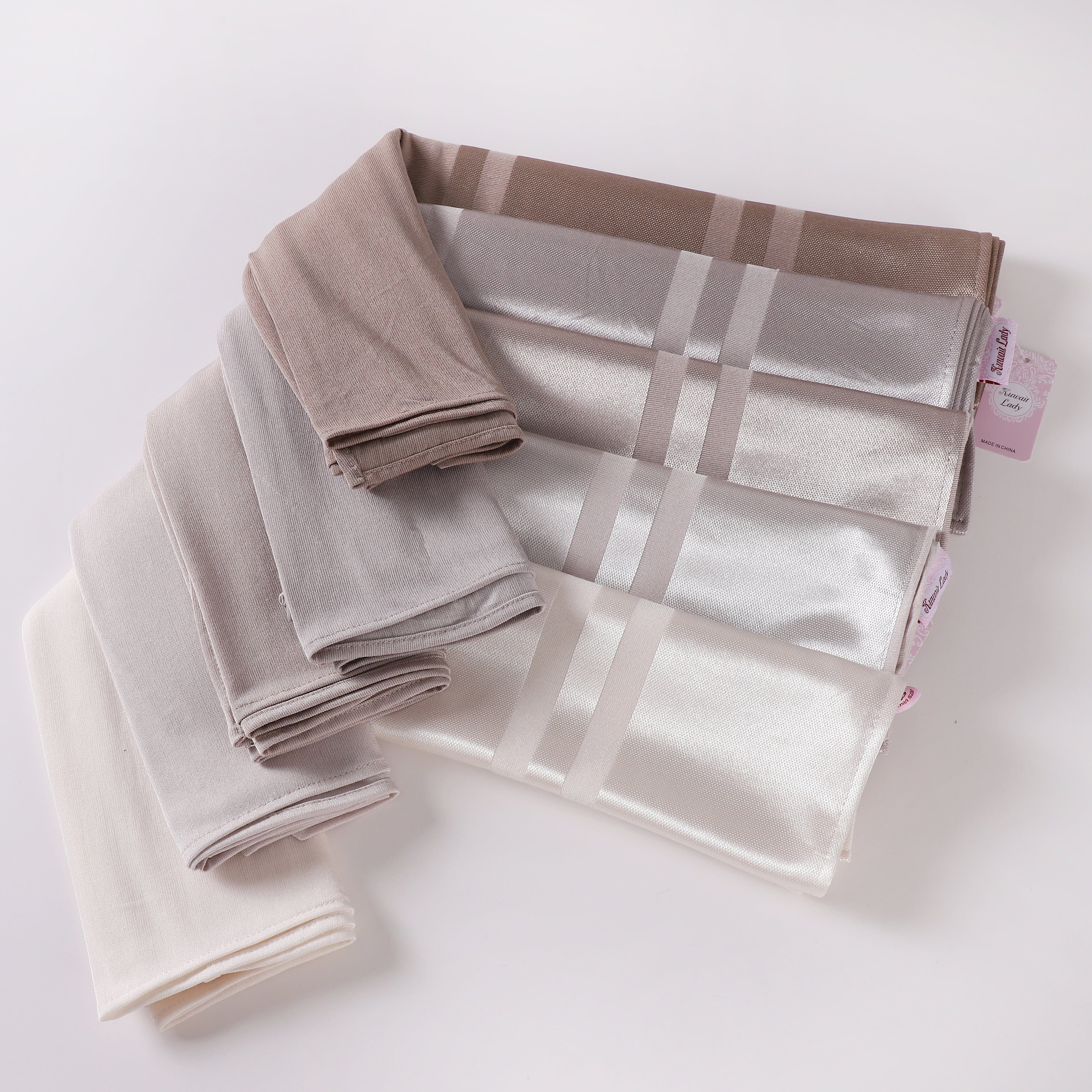 Cotton Satin Panel Scarf