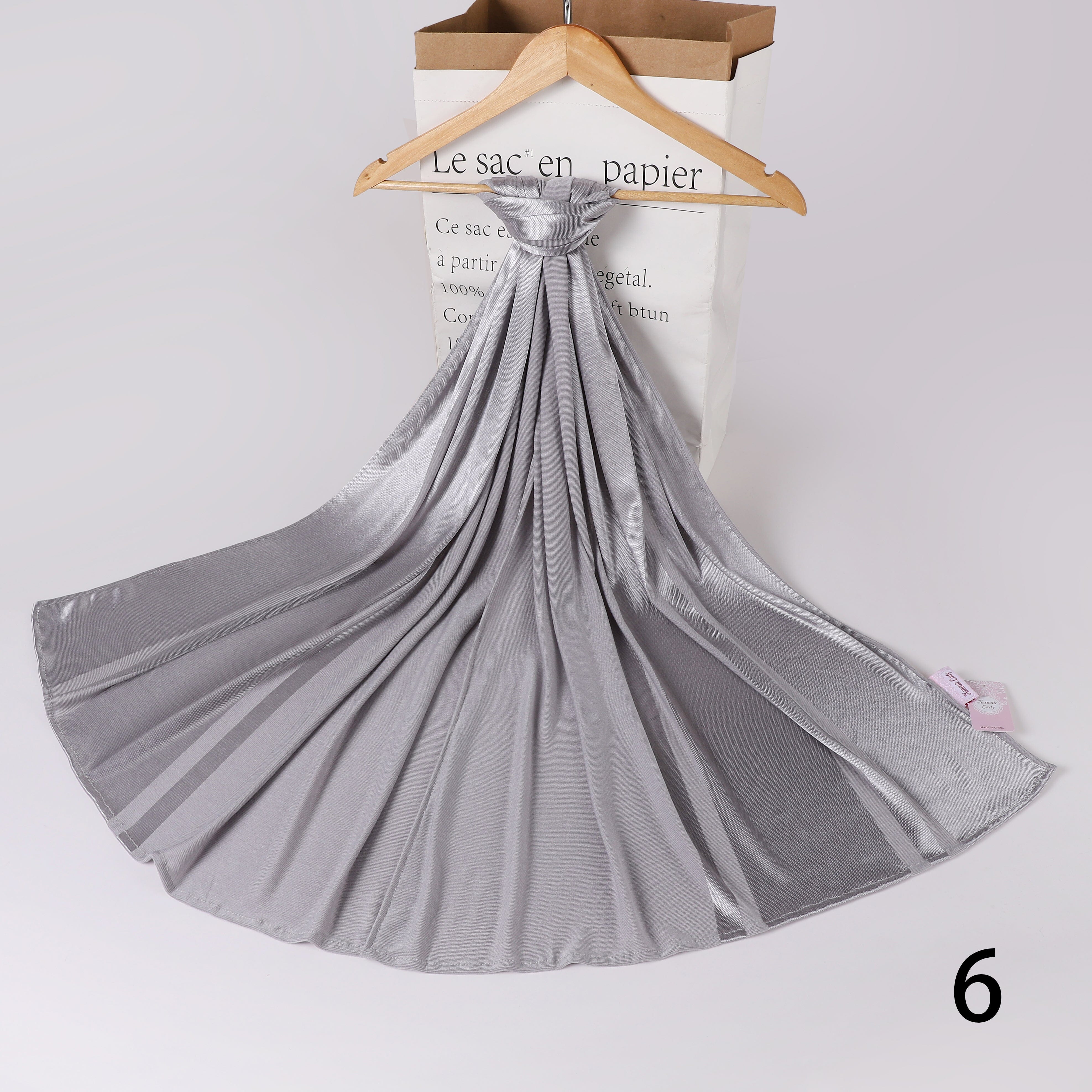 Cotton Satin Panel Scarf