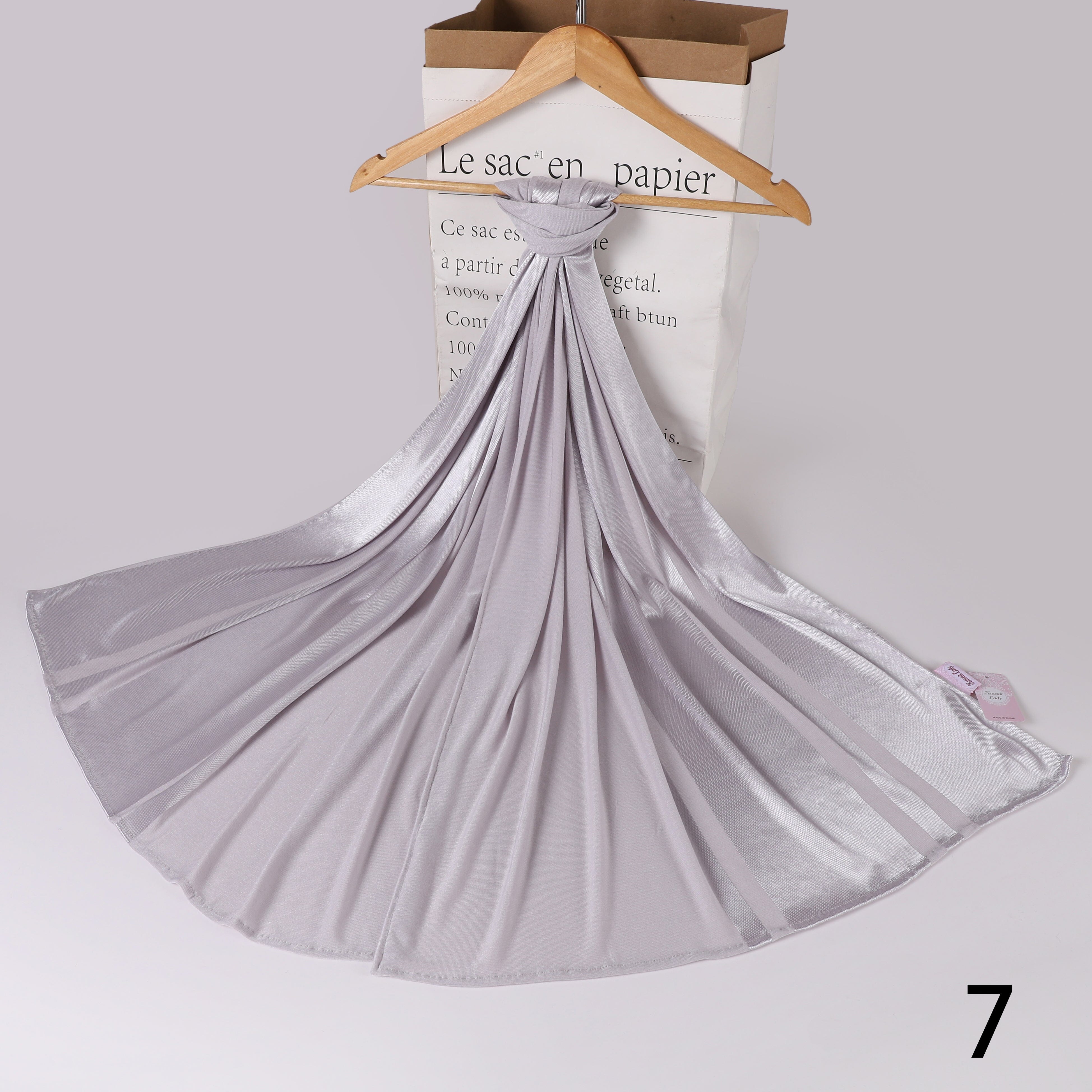 Cotton Satin Panel Scarf